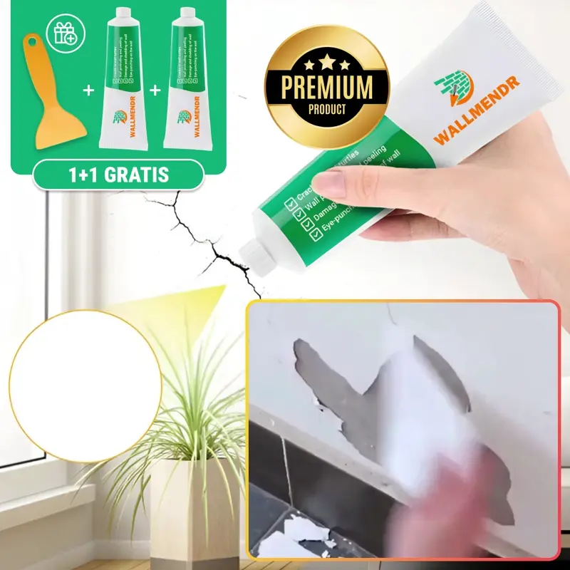 WALLMENDR® – Súprava na opravu stien & Krytie škvŕn (1+1 ZADARMO)