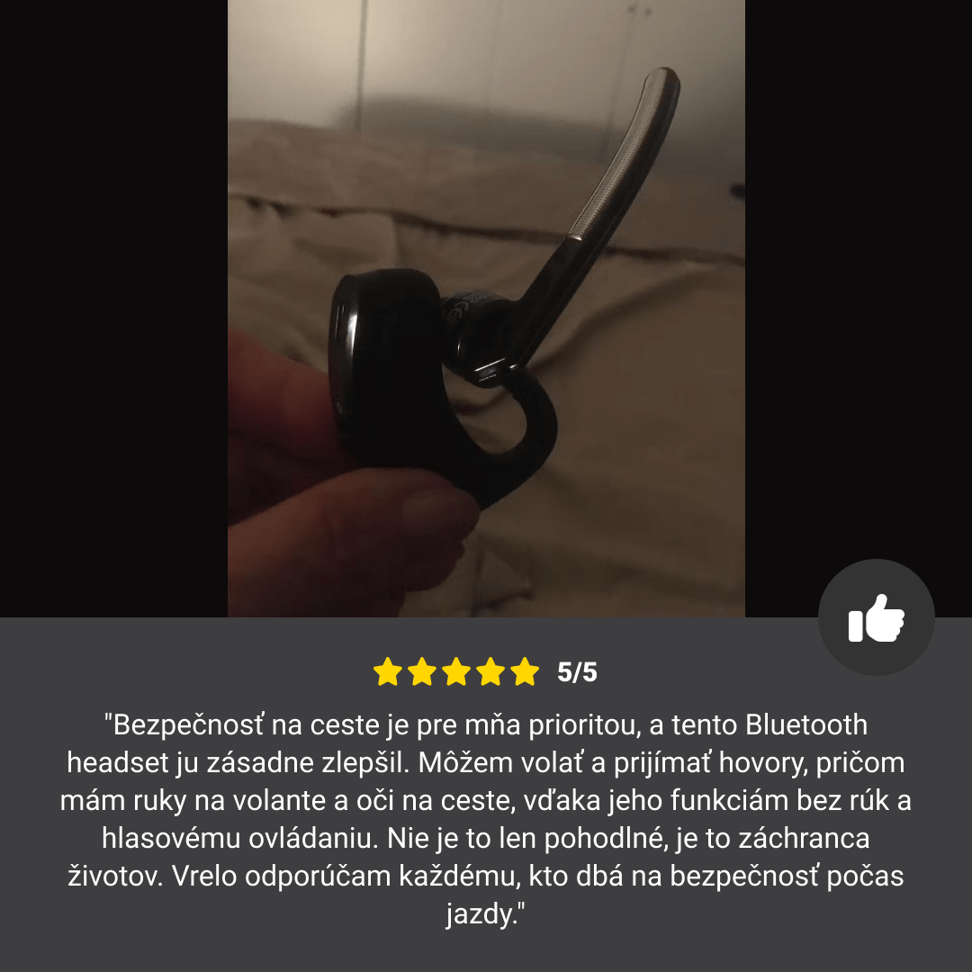 BLUTOXY® NÁHLAVNÁ SÚPRAVA BLUETOOTH PRE HANDS-FREE TELEFONOVANIE – Obrázok 5
