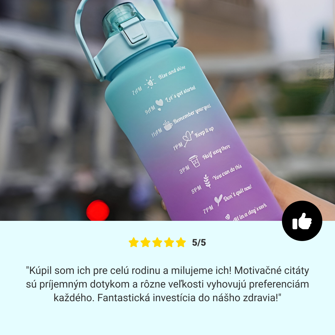 Motivačná fľaša na vodu AquaTrio™ 3 v 1 – Obrázok 6