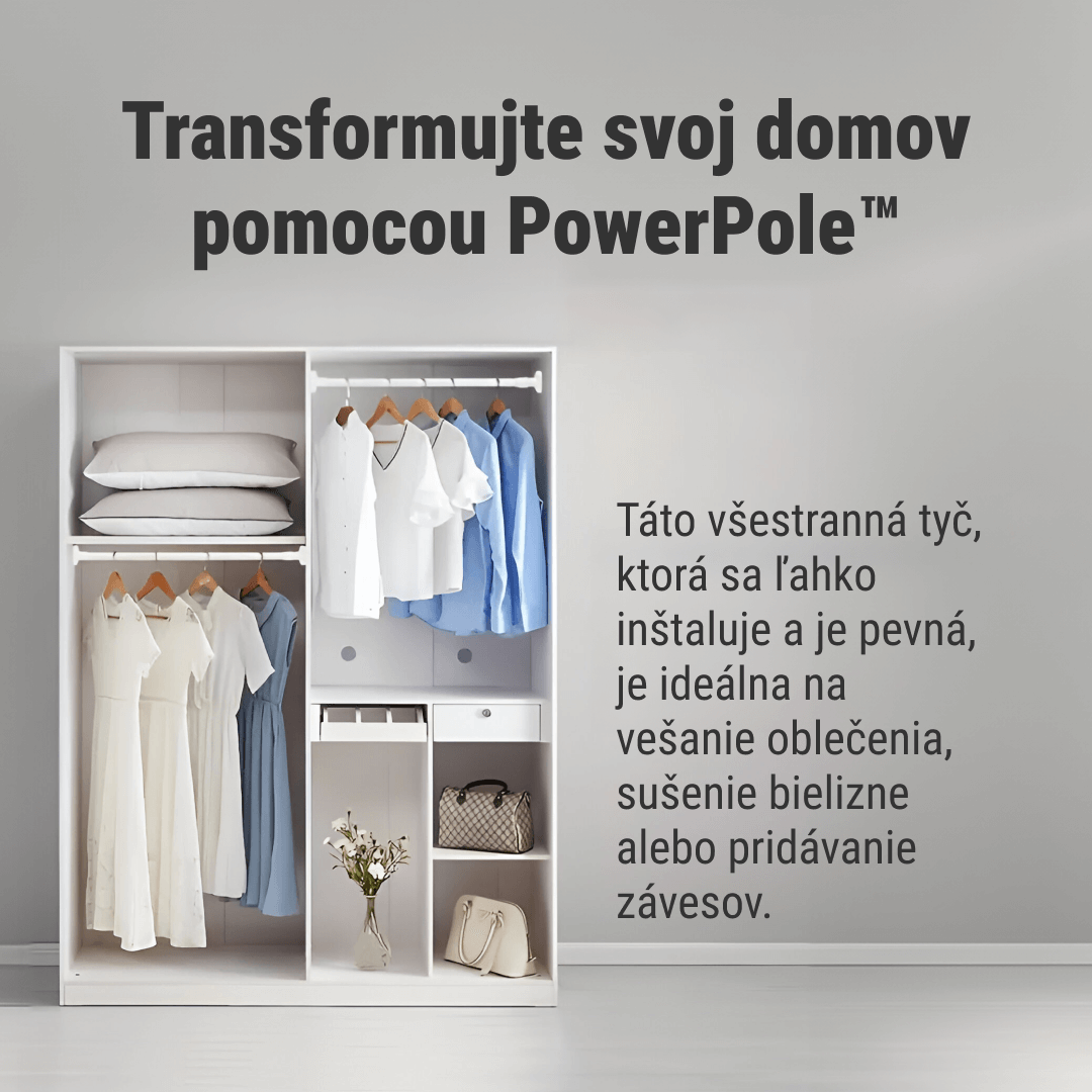 POWERPOLE – univerzálna rozperná tyč bez vŕtania na zavesenie a skladovanie (110–400 cm) – Obrázok 4