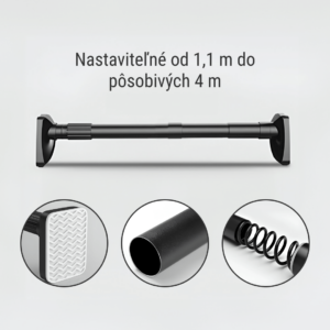 Alternative view of POWERPOLE – univerzálna rozperná tyč bez vŕtania na zavesenie a skladovanie (110–400 cm)