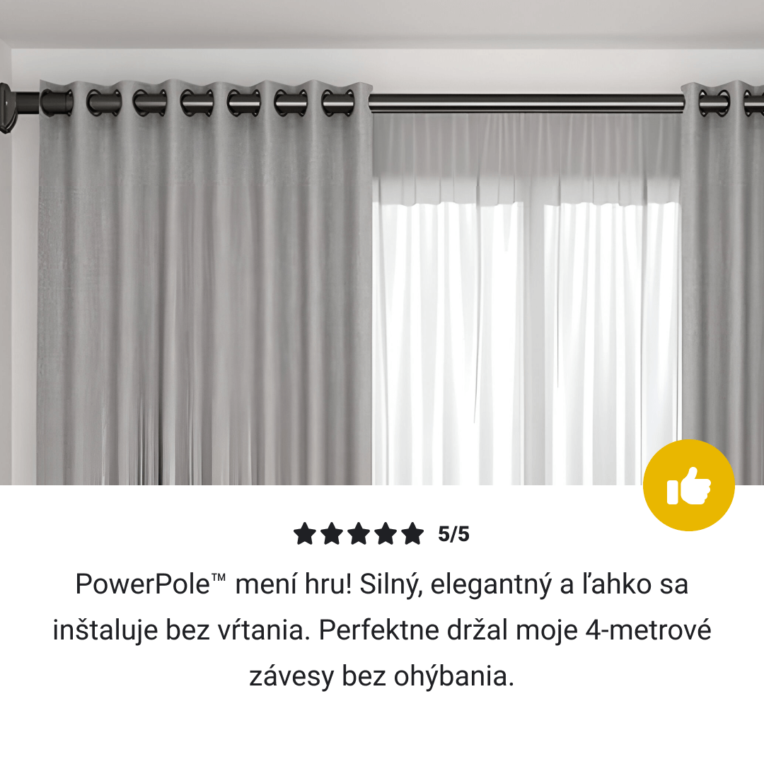 POWERPOLE – univerzálna rozperná tyč bez vŕtania na zavesenie a skladovanie (110–400 cm) – Obrázok 8