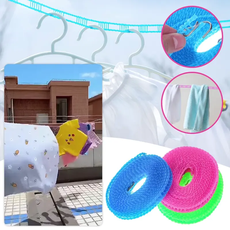 5M NYLONOVÉ PRENOSNÉ ŠNÚRY NA BIELIZEŇ DRYLINES™ - 2+1 ZADARMO!