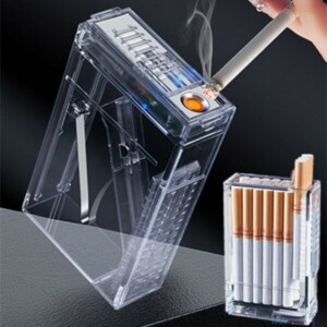 AKRYLOVÉ PÚZDRO NA CIGARETY SO ZAPAĽOVAČOM ™ ELECTRIC LIGHTER