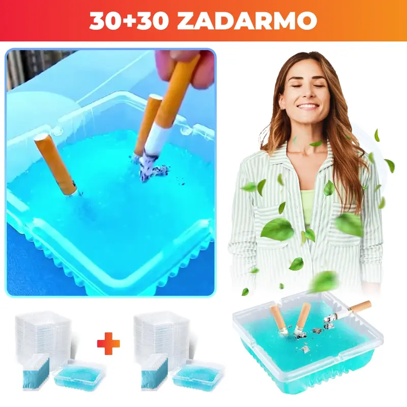 ASHFRESH: Prenosný popolník bez dymu a zápachu - 30+30 ZADARMO