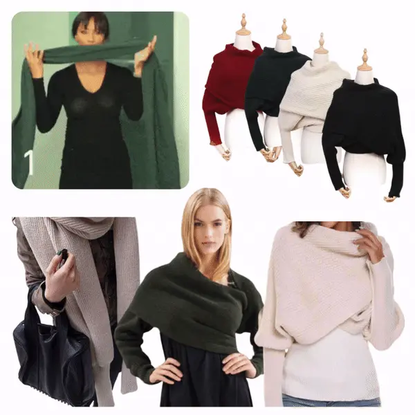 CozyWrap™ – Šál 2-v-1, ktorý sa premení na sveter