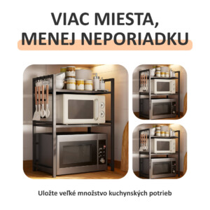 Alternative view of MicroRack – Nastaviteľná kuchynská polica šetriaca priestor pre mikrovlnky a ďalšie spotrebiče
