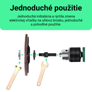 Alternative view of DrillGrinda™ Adaptér Uhlovej Brúsky pre Elektrickú Vŕtačku