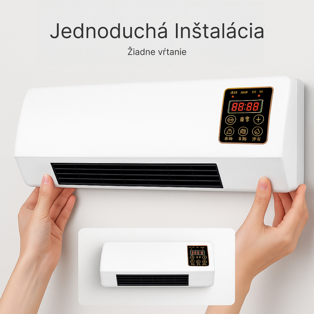Enchantia – Ventilátor s Funkciou Kúrenia a Vetrania, Montáž Bez Náradia – Obrázok 3