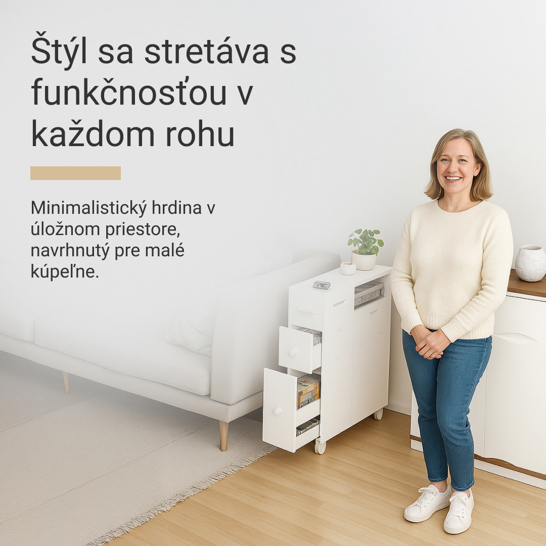 CornerEase™ - Úzky rohový kúpeľňový kabinet – Obrázok 2