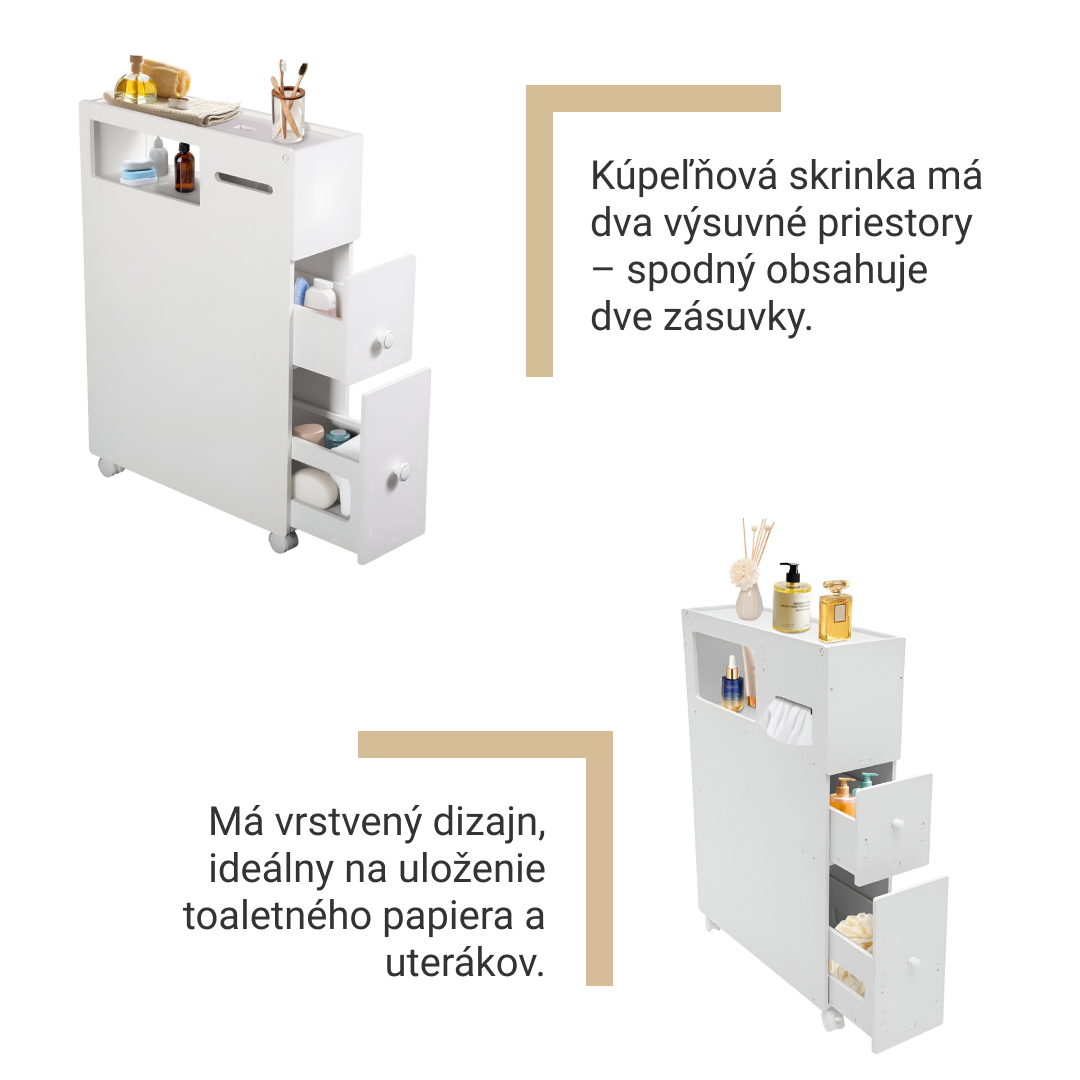 CornerEase™ - Úzky rohový kúpeľňový kabinet – Obrázok 3