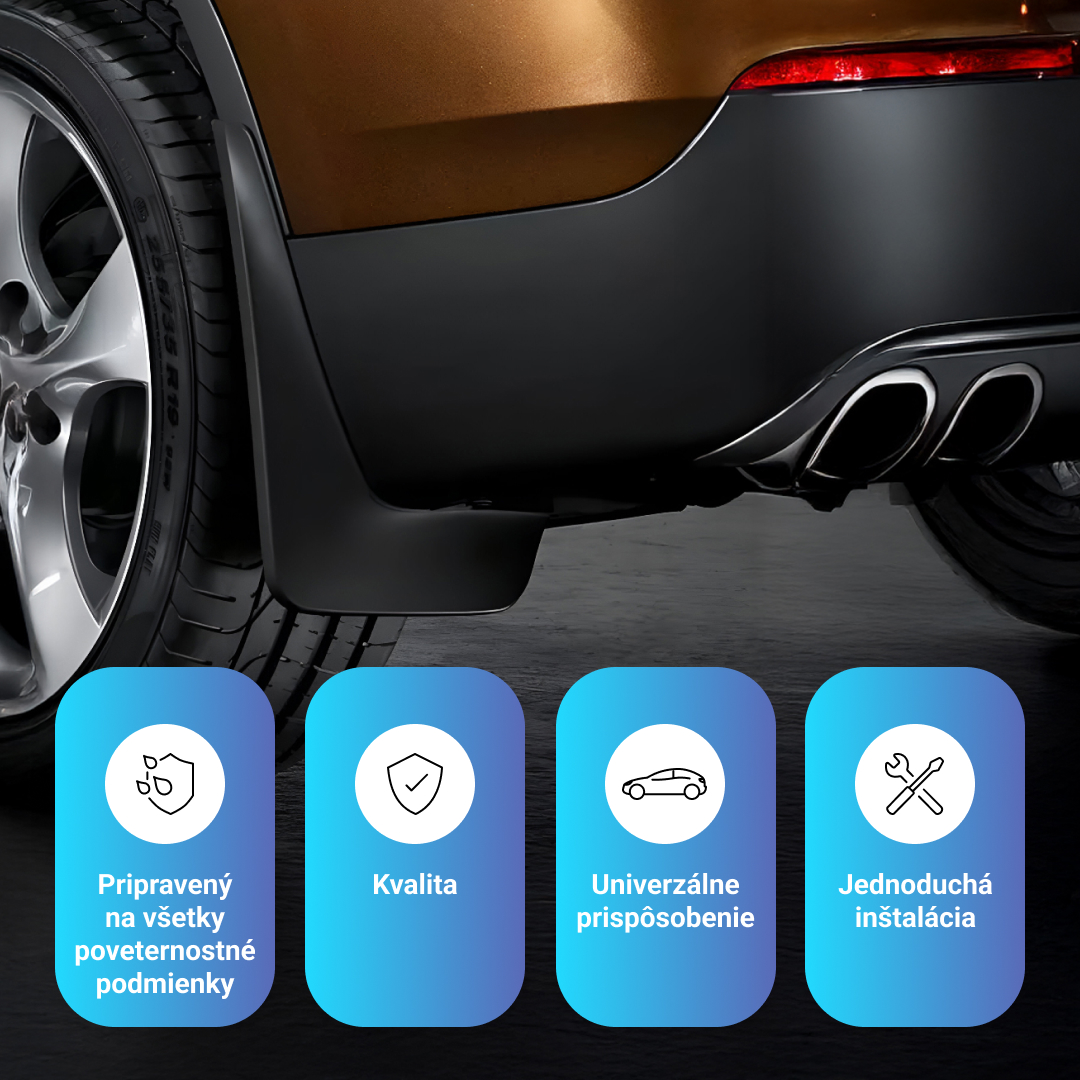 RuggedGuard™ - Blatník z mäkkej gumy pre vozidlá - Univerzálna sada 4 kusov pre autá a SUV – Obrázok 4