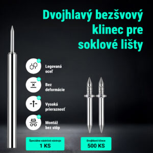Alternative view of Naox™ - Sada 50 dvojitých klincov na soklové lišty s nástrojmi