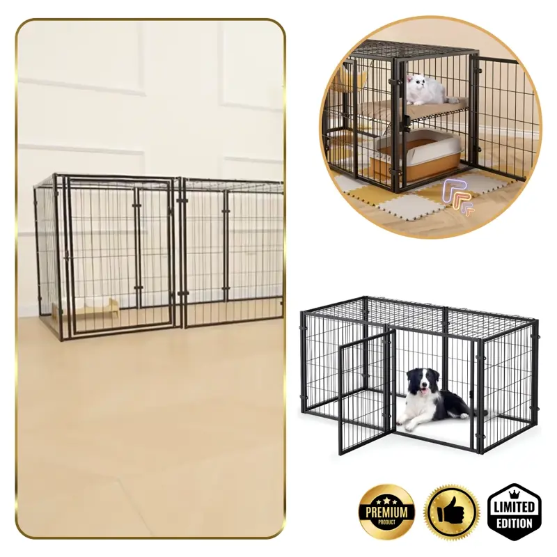 Pawz™ - Skladací multifunkčný ohrádka pre psov s dverami a odnímateľnou strechou