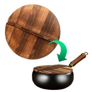 Drevené veko na wok s priemerom 26 cm