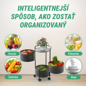 Alternative view of SpinRack™ - Otočný organizér z kovu s 3 úrovňami