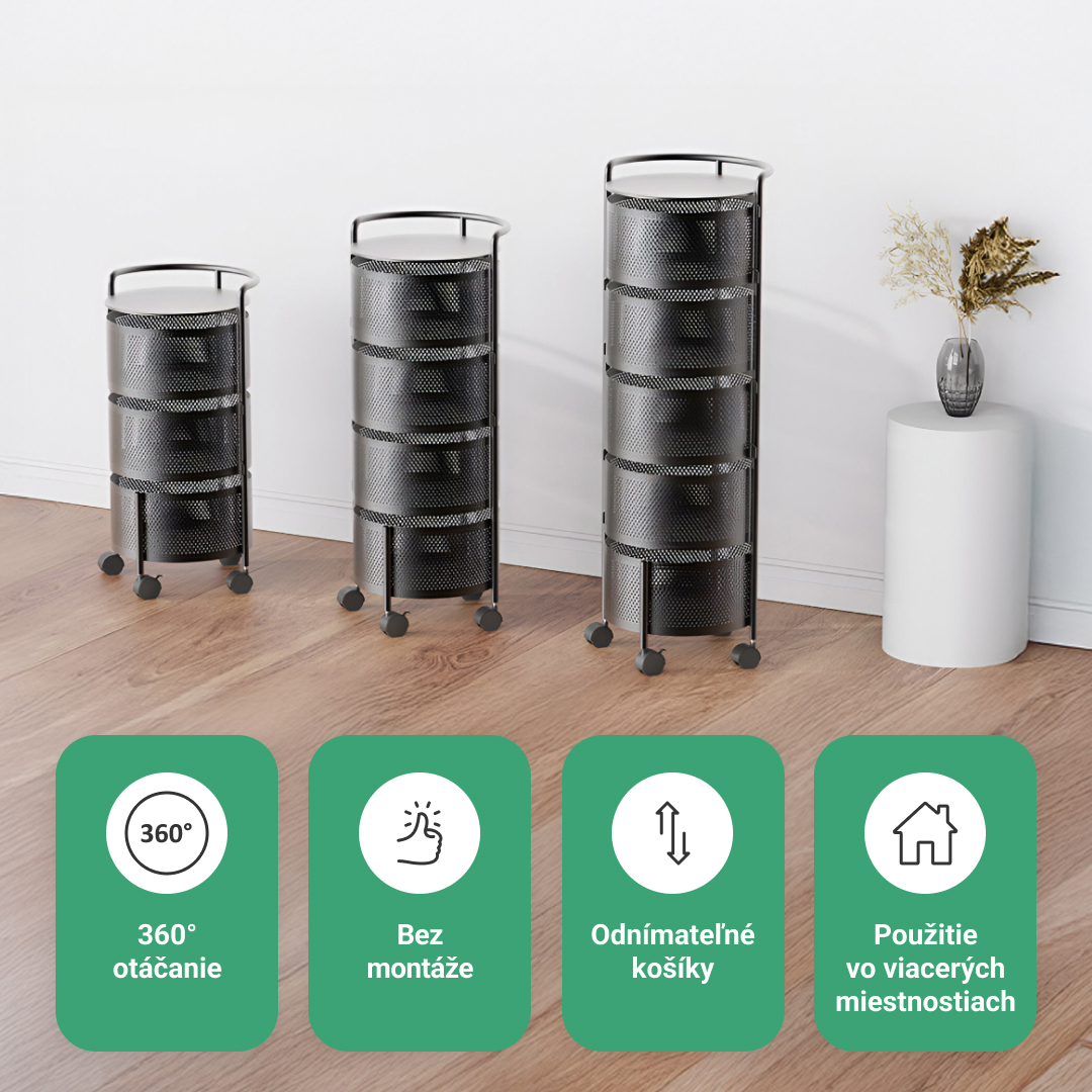 SpinRack™ - Otočný organizér z kovu s 3 úrovňami – Obrázok 4