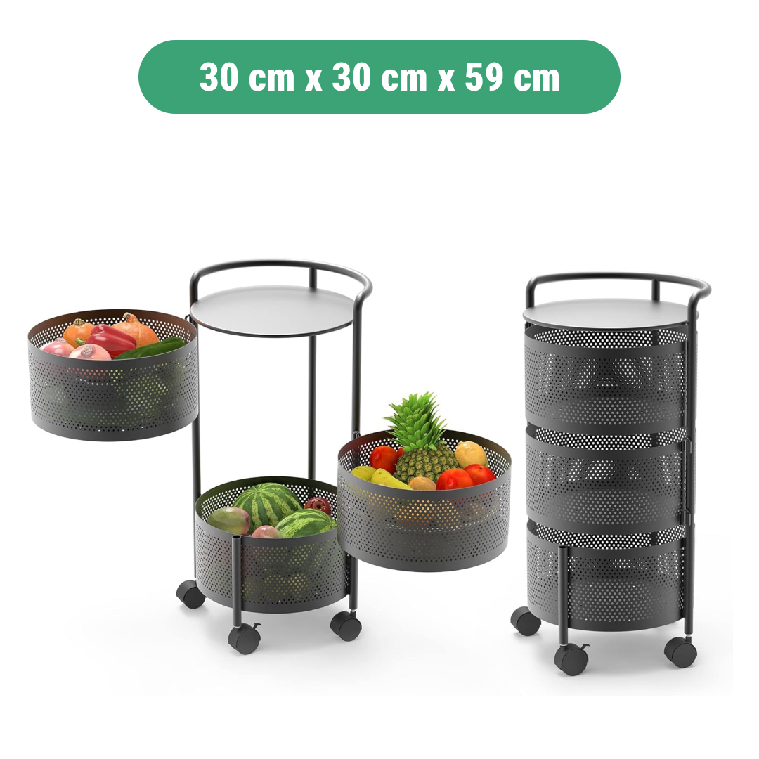 SpinRack™ - Otočný organizér z kovu s 3 úrovňami – Obrázok 5
